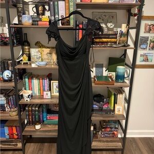 Xscape Black Lace Maxi Dress